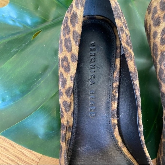 Veronica Beard Fontaine Leopard Print Low Kitten Heels Size 6.5 - Picture 5 of 10